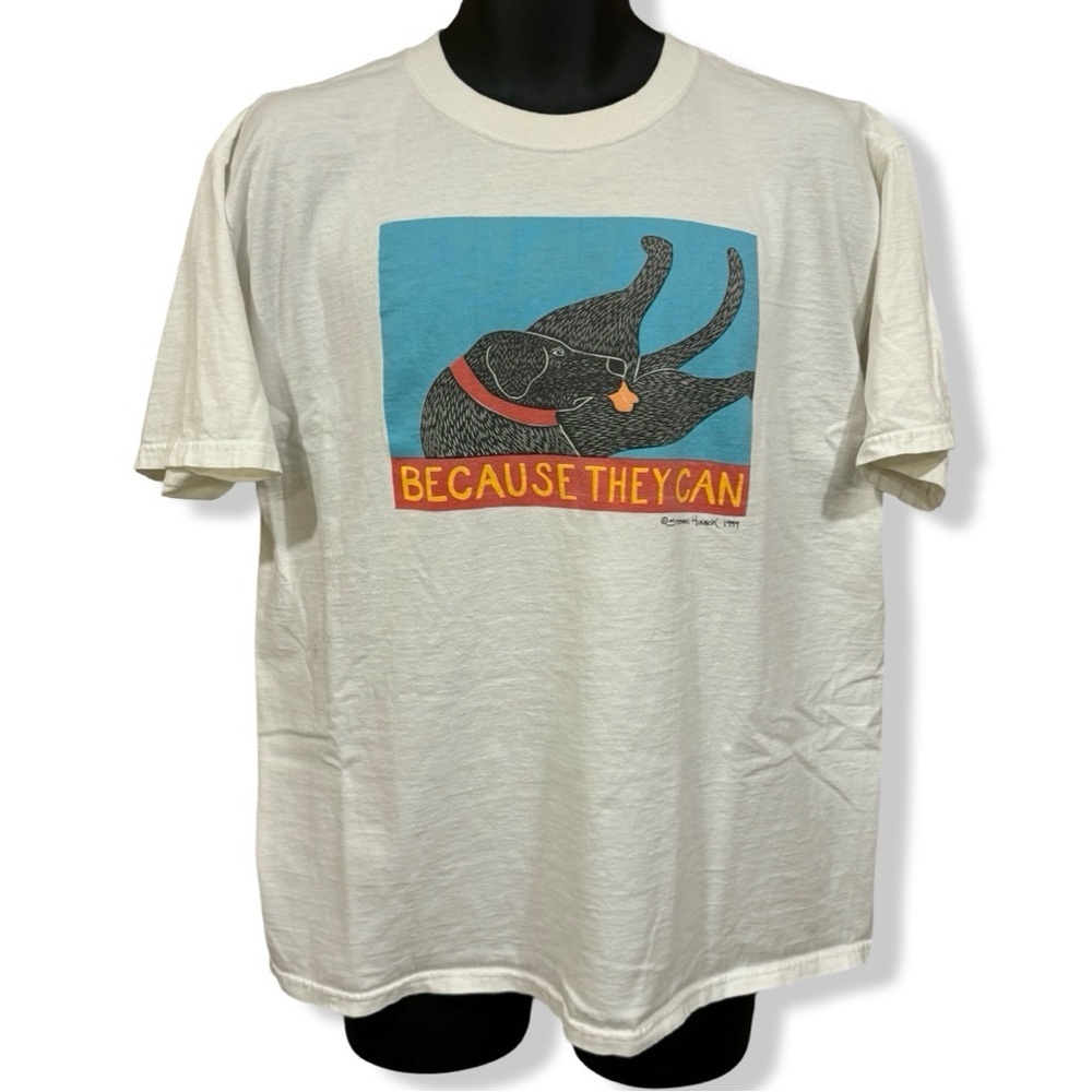 Vintage 1999 Funny Art Dog Novelty T-Shirt